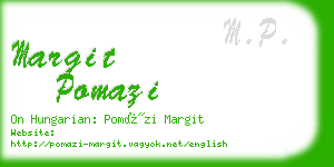 margit pomazi business card